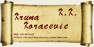 Kruna Koraćević vizit kartica
